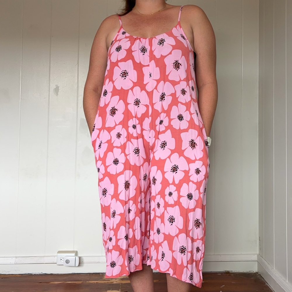 Ava Sky Pink Floral Jumpsuit
